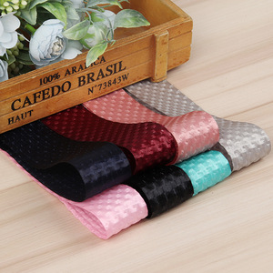 Pita Korea Bermotif Kotak-kotak Cekung-cembung - Pita 3D untuk Jepit Rambut dan Dekorasi Pakaian - Product Image 1