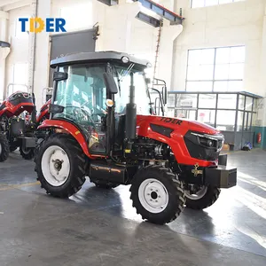 TDER कृषि मशीन उपकरण 4 सिलेंडर इंजन 50hp 60hp 70hp 80hp ट्रैक्टर केबिन के साथ