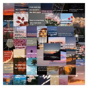 Paquete de 50 Pegatinas Impermeables de PVC con Paisajes Ingléses Inspiradores <span class=keywords><strong>para</strong></span> Niños, <span class=keywords><strong>para</strong></span> Patinetas, Maletas, Cuadernos y Computadoras Portátiles - Product Image 5