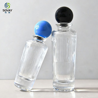 Flacon diffuseur de parfum à rayures verticales personnalisé OEM, directement de l'usine, 50ml 100ml 180ml avec espace pour étiquette