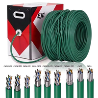 Câble Ethernet Réseau LAN Stable et Rapide pour Extérieur 305m UTP/FTP/SFTP avec Support d'Alimentation, Câbles Cat5e PVC PE LSZH en Rouleaux pour Intérieur