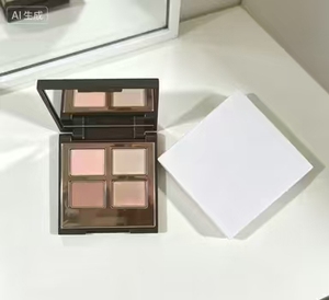 Net <b>Red</b> Same style 4-color eye shadow palette 5.2g high pigment gloss matt lasting smooth texture, popular eye makeup - Product Image 3