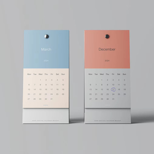 Promotion Custom Photo Frame Calendar 2025 Cheap Office Gift Saddle Stitch Spiral Binding Daily Monthly Digital Wall Printing