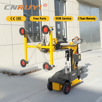 Nouveau chariot électrique de manutention de verre à ventouse de 200 kg pour installation de vitres 360° °   Manipulateur à bras rotatif avec coussinets en éponge
