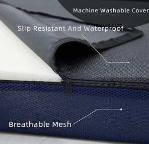 Xách Tay Nệm Máy Có Thể Giặt Lưới Bìa Thoáng Khí Cot Kích Thước Có Thể Gập Lại Sàn Nệm Topper Bọt Trifold Nệm - Product Image 3