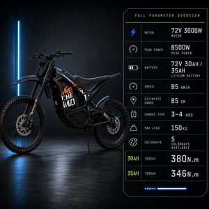 รถมอเตอร์ไซค์วิบาก Cheerdmoto 72V 85กม./ชม. สำหรับผู้ใหญ่ - Product Image 2