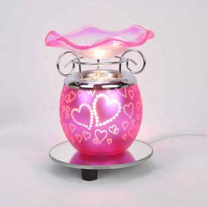 سخان شمع كهربائي معطر، موقد زجاجي للعلاج بالروائح، مصباح تسخين للزيوت العطرية، إضاءة ليلية للبخور - Product Image 2