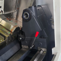 Tour CNC de haute précision TCK50 pour travaux lourds |   Centre d'usinage à lit incliné avec commande CNC FANUC, guides linéaires et mandrin hydraulique