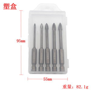 Brocas de cruz con vástago hexagonal Mr Drill, 5 piezas, 3-7 mm, recubiertas de TiCN para materiales sintéticos, grafito - Product Image 2