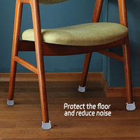 Vente en gros de protège-pieds ronds en silicone durables anti-rayures Art Déco pour chaises, tables et meubles