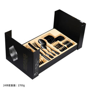 कटलरी धारक डिनर सेट डिनरवेयर स्टीक चाकू लक्जरी स्पोर्क स्टील ट्रे मक्खन कंपोटेबल रसोई सलाद सर्वर फ्लैटवेयर - Product Image 4