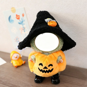 [UNIQUEMENT DES VÊTEMENTS] Robe de poupée lapin en peluche avec motif d'Halloween, jupe orange et nœud papillon pour filles, accessoire vestimentaire pour jouet en peluche - Product Image 6
