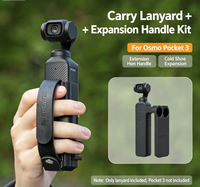 Kit de poignée multifonction avec cadre d'extension, protection de bord, sangle de maintien et extension griffe porte-accessoire pour DJI Osmo Pocket 4/3 pour la prise de vue de vlogs