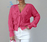 Cárdigan de Punto Elegante para Mujer con Cuello en V y Lazo, Suéter de Manga Larga con Botones y Tejido Acanalado, Jersey Casual de Moda para Otoño e Invierno