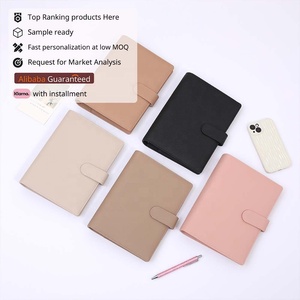 Yihe 6-Ring A5 Agenda Binder Planner copertina per Notebook in rilievo pelle Litchi 35MM argento mensile/giornaliero/settimanale regalo per ufficio per - Product Image 1