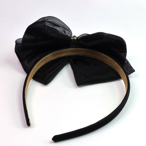 Bandeau élégant en organza avec nœud et <span class=keywords><strong>centre</strong></span> en cristal, bandeau léger en ruban transparent pour femmes et filles - Product Image 6