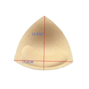 通気性のある三角形のスポンジブラパッドホワイトパッドプッシュアップブラカップ