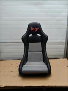 Sièges baquet de course pour voiture de sport en fibre de verre et fibre de carbone, avec revêtement en tissu PVC et <span class=keywords><strong>base</strong></span>, pour simulateur de course - Product Image 4