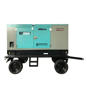 Cheap Price and Reliable Silent Diesel Generator Set 20kw 30kw 50kw with Electro Galvanised Enclosure and Mobile Trailer