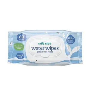 Pure Water Wipes HOT Selling Plant Based Ultra Soft Baby Wipes Wholesale Biodegradable 99.9%water For Sensitive Skin