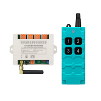 Interrupteur LED sans fil 4 canaux AC100~240V avec télécommande, relais 10A, étanche, code d'apprentissage, portée 300m, 4 boutons, en plastique