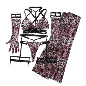 Set Lingerie Lengkap 2026, Bra Tali Tipis dengan Potongan Cut Out, Bahan Kain Motif Hewan yang Menawan - Product Image 6