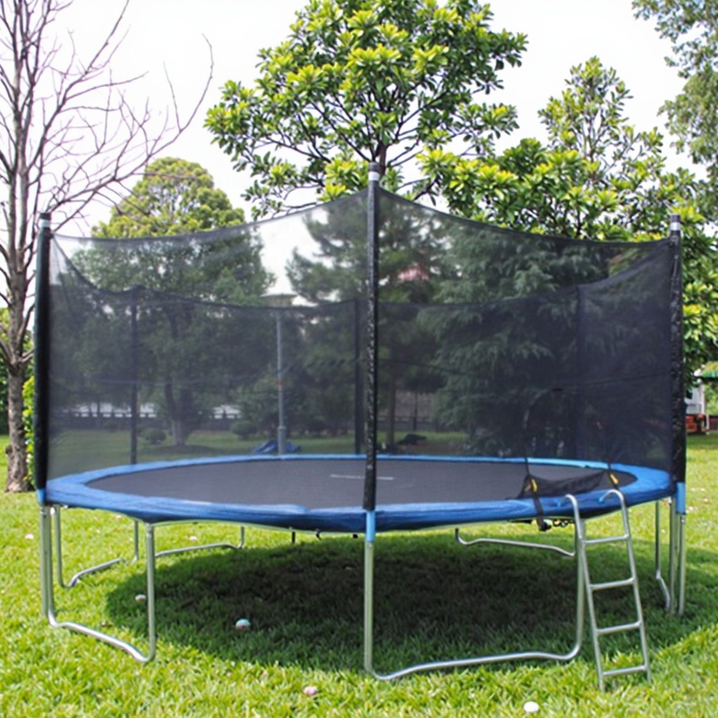 Trampolino rotondo blu da 16 piedi