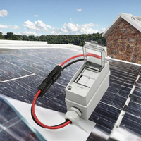 Boîtier de combinaison solaire IP65 étanche, boîte de distribution 2 voies, boîte de jonction solaire 63A MCB