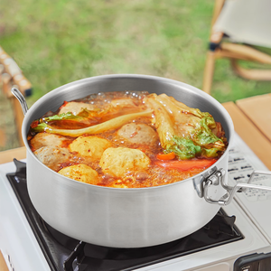 Juego <span class=keywords><strong>de</strong></span> Ollas <span class=keywords><strong>de</strong></span> Acero Inoxidable para Camping, Juego <span class=keywords><strong>de</strong></span> Utensilios <span class=keywords><strong>de</strong></span> Cocina <span class=keywords><strong>de</strong></span> Gran Capacidad, Kit <span class=keywords><strong>de</strong></span> Cocina Portátil para Camping con Platos y Utensilios Completos - Product Image 4