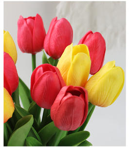 Flores <span class=keywords><strong>de</strong></span> <span class=keywords><strong>Tulipán</strong></span> <span class=keywords><strong>de</strong></span> PU <span class=keywords><strong>de</strong></span> Alta Calidad Hechas a Mano con Tacto Real para Decoración <span class=keywords><strong>de</strong></span> Año Nuevo Chino, Bodas, Hogar y Hoteles - Product Image 2