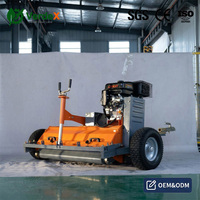 Débroussailleuse professionnelle à fléaux de 1450 mm, moteur essence 15 CV 4 temps, broyeur pour véhicule utilitaire tout-terrain, coupe-herbe pour pâturages