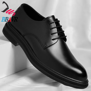 Zapatos de Vestir Británicos para Hombre, Otoño y Primavera, de Cuero Negro, Sin Cordones, Transpirables, Elegantes, para Ir al Trabajo - Product Image 6