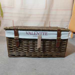 Panier d'escalier en rotin et corde de coton JY, panier de pique-nique en osier de jonc de mer, panier de rangement pour cadeaux - Product Image 3