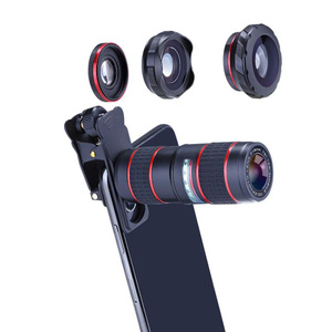 Kit <span class=keywords><strong>de</strong></span> lentes teleobjetivo 5 en 1, Clip Universal 12X, telescópico 4K HD, gran angular, Macro <span class=keywords><strong>ojo</strong></span> <span class=keywords><strong>de</strong></span> <span class=keywords><strong>pez</strong></span>, lente <span class=keywords><strong>de</strong></span> teléfono - Product Image 2