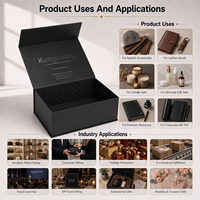 Boîtes cadeaux pliables en carton noir rigide de luxe avec impression personnalisée, fermeture magnétique, couvercle, logo