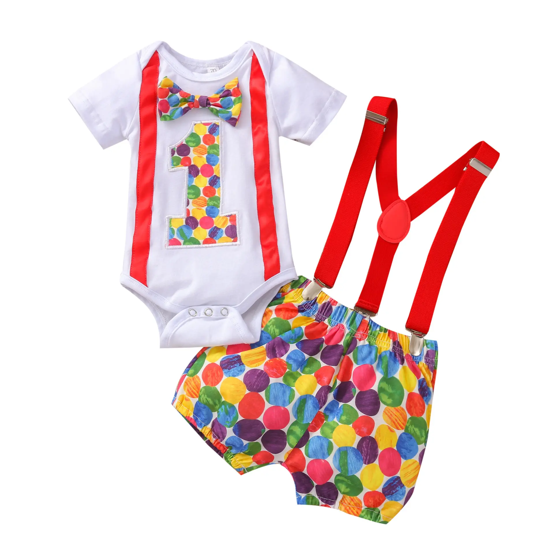 1 year kids party wear overalls clothes rompers 2pcs set baby boy clothes 6 9 Months