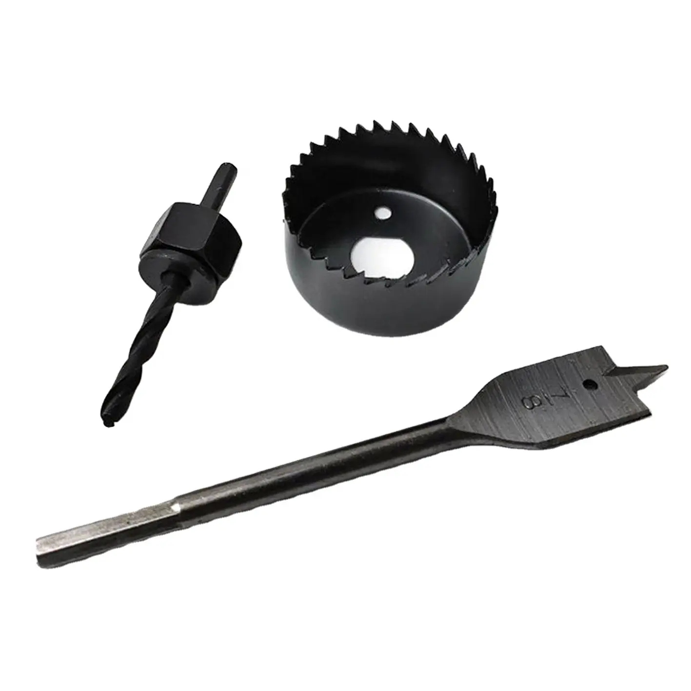 3Pcs Installation Entry Lock Tool Kit, Hole Saw with Wood Drill Bit & Mandrel Wood Carbon steel Hole Saw with Arbor