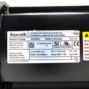 Motor IndraDyn Serie S MSK061C-0600-NN-M1-UG0-NNNN R911316056 en Stock - Product Image 2