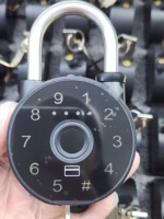 Cadenas intelligent en alliage d'aluminium avec empreinte digitale, carte-clé, Bluetooth et application, adapté aux portes en bois, garages et casiers