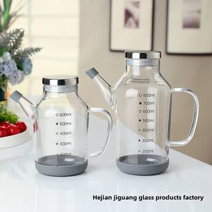 أدوات مطبخ فاخرة ممتازة بشعار محفور مخصص زجاجة زيت زجاجية مصنوعة يدويًا لمطعم الفندق - Product Image 5