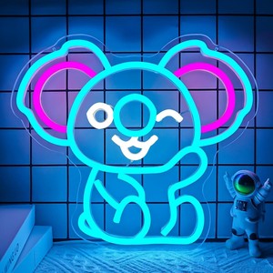 Lumières néon LED USB Ice Bear – Décoration murale Ours cool, luminosité réglable pour chambre, fête, chambre d'adolescent, homme, paysage - Product Image 6