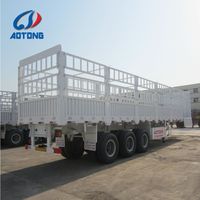 Semi-remorque de transport d'animaux AOTONG 60T, type clôture, pour le transport de bétail