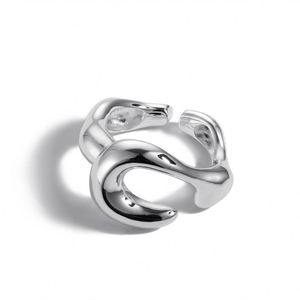 Bague de mariage style métallique Dylam, vente en gros, luxe, argent 925 plaqué rhodium, bagues irrégulières, bijoux pour femmes - Product Image 1