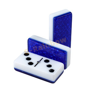 Juego de Dominó de <span class=keywords><strong>Doble</strong></span> Seis, Nueve y <span class=keywords><strong>Doce</strong></span>, Hecho a Mano, con Grabado Personalizado, de Acrílico, para Diversión y Juego Educativo - Product Image 3