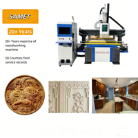 Routeur CNC à bois 1325 ATC avec changeur d'outils automatique de type linéaire pour la fabrication de meubles en panneaux