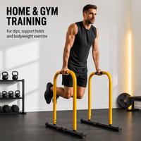 Station de dips réglable en acier robuste, barres parallèles, équipement de gym à domicile, capacité 150 kg pour la calisthénie et l'entraînement avec le poids du corps