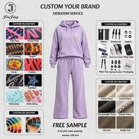 Ensemble de survêtement pour femme, sweat à capuche oversize, impression personnalisée au dos, pantalon large, ensemble 2 pièces, tissu en molleton doux, fournisseur de vêtements