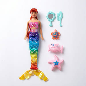 13cm Deluxe PVC Princess Mermaid Doll <b>Matching</b> Accessories Window-<b>Box</b> Packed Unisex DIY Model Toy - Product Image 1