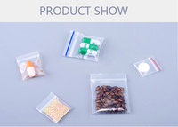 Logo imprimé transparent Mini refermable Ziplock plat en plastique pilule alimentaire Pe zip emballage sacs