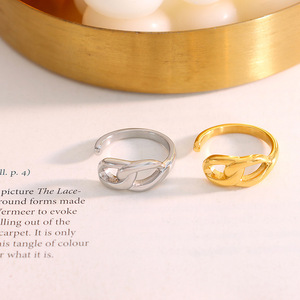 Anillos Ajustables <span class=keywords><strong>de</strong></span> Acero Inoxidable a <span class=keywords><strong>Precio</strong></span> Bajo al por Mayor, Joyería Hipoalergénica Unisex para Regalo, Boda, Compromiso - Product Image 3